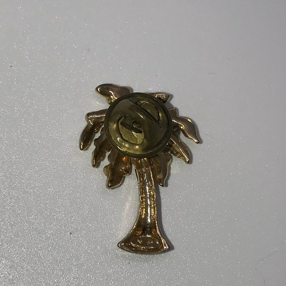 Vintage Rhinestone Palm Tree Pin - Picture 3 of 3